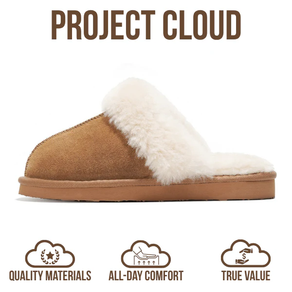 Project Cloud Women's | Shearling & Fuzzy Slippers for Women | Clogs & Mules | Memory Foam | Non-Slip - Henka - Image 4