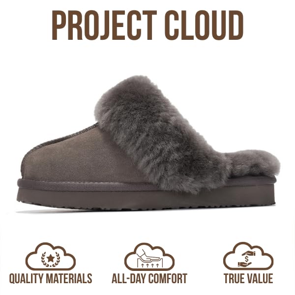 Project Cloud Women's | Shearling & Fuzzy Slippers for Women | Clogs & Mules | Memory Foam | Non-Slip - Henka - Image 46