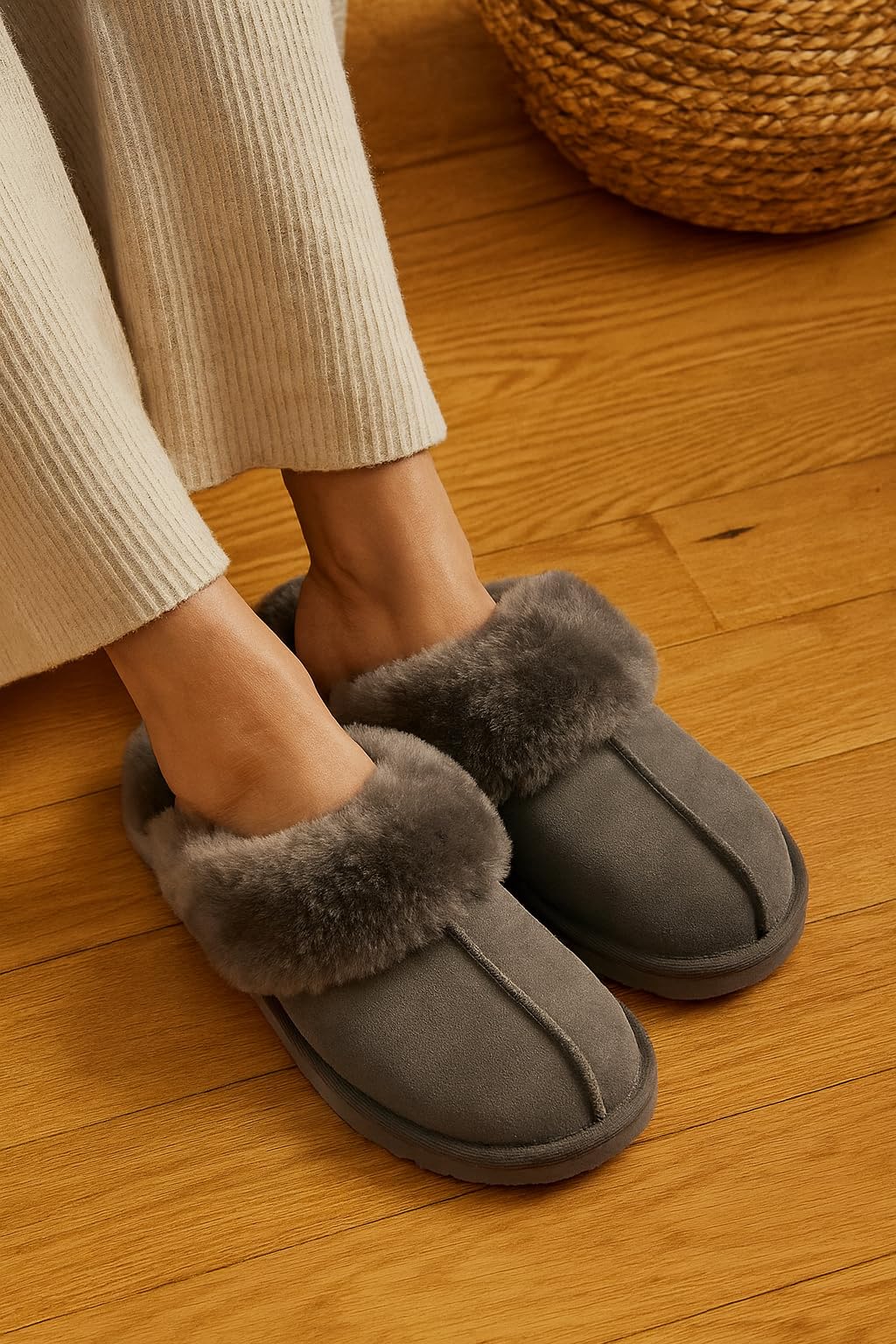 Project Cloud Women's | Shearling & Fuzzy Slippers for Women | Clogs & Mules | Memory Foam | Non-Slip - Henka - Image 48
