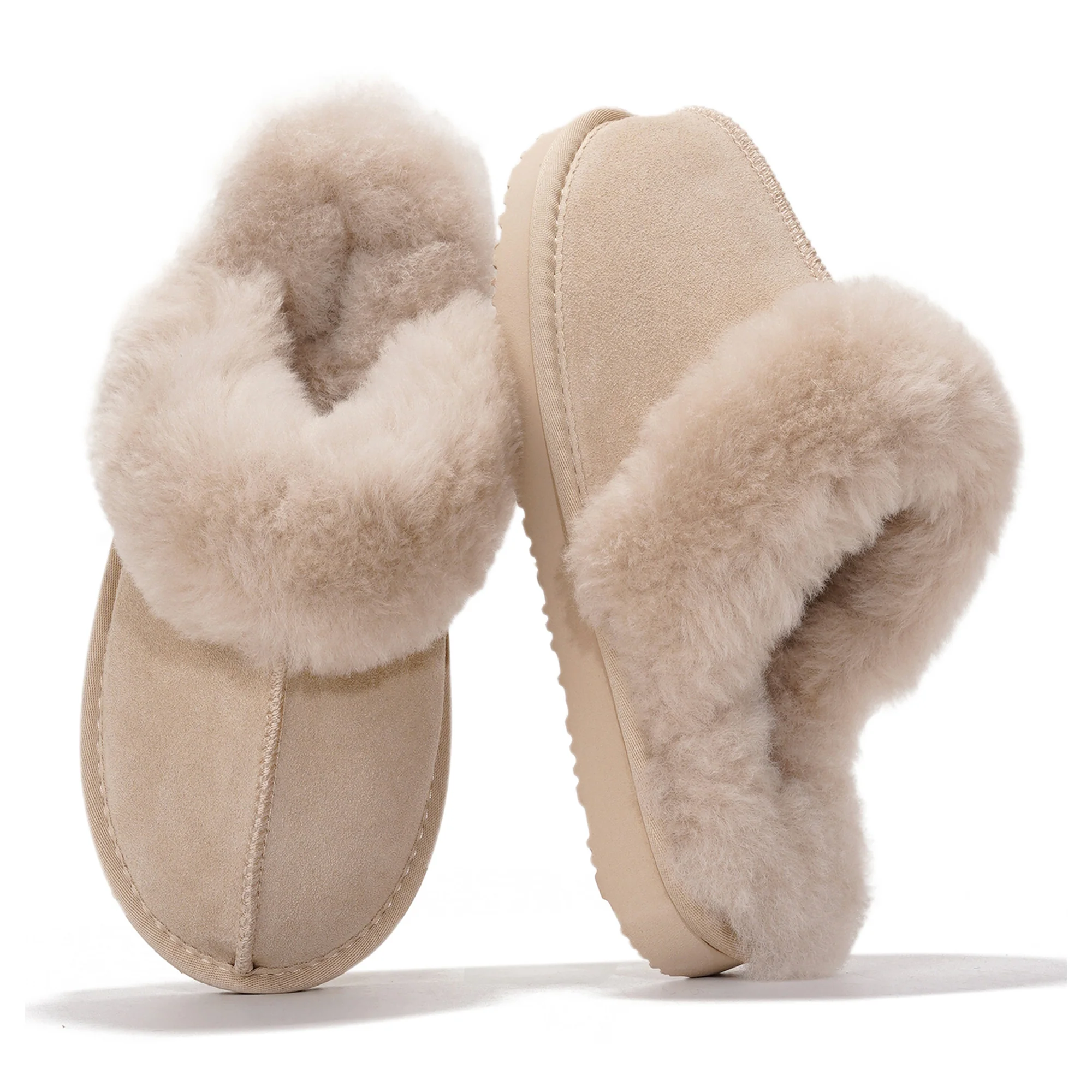Project Cloud Women's | Shearling & Fuzzy Slippers for Women | Clogs & Mules | Memory Foam | Non-Slip - Henka - Image 49