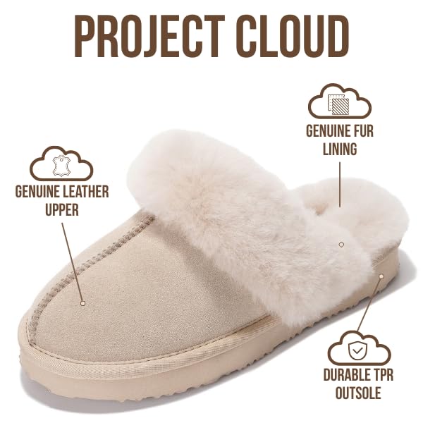 Project Cloud Women's | Shearling & Fuzzy Slippers for Women | Clogs & Mules | Memory Foam | Non-Slip - Henka - Image 51
