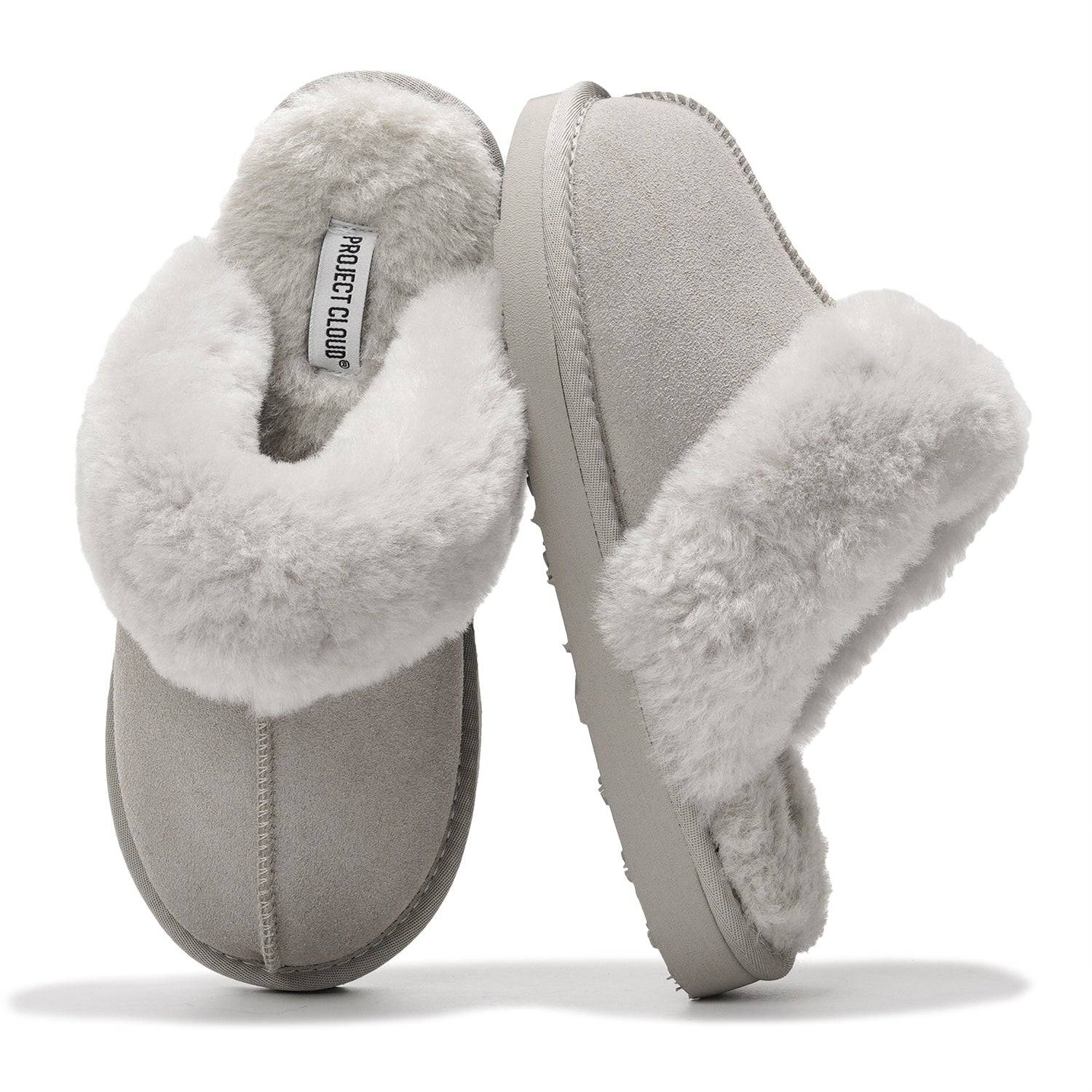 Project Cloud Women's | Shearling & Fuzzy Slippers for Women | Clogs & Mules | Memory Foam | Non-Slip - Henka - Image 55