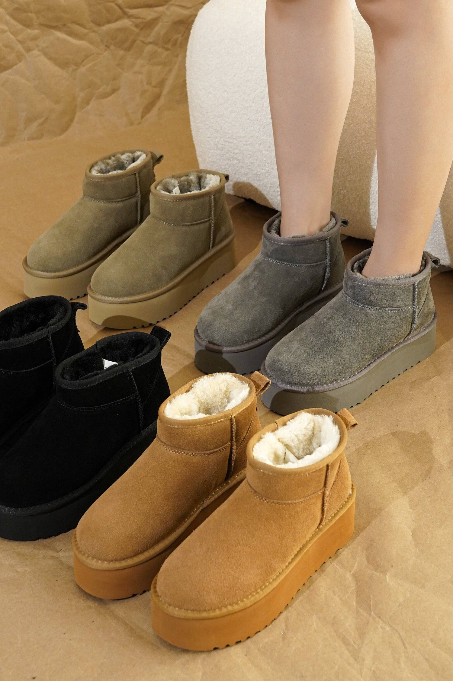 Project Cloud | "Huggy" 100% Genuine Suede Leather Ankle Boots for Women | Memory Foam | Lightweight | Non-Slip - Image 60