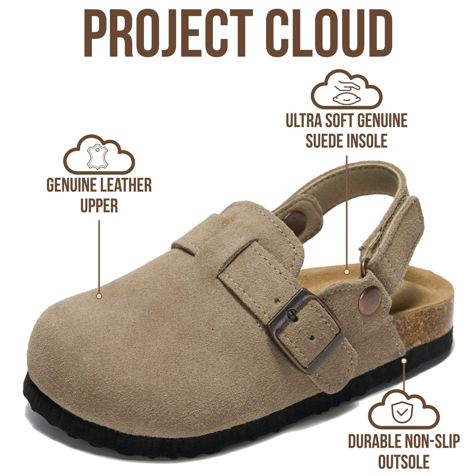 Project Cloud Kids | Genuine Leather Clogs | ProjectPlush | Lightweight | Non-Slip - Little Benton Strap - Image 15