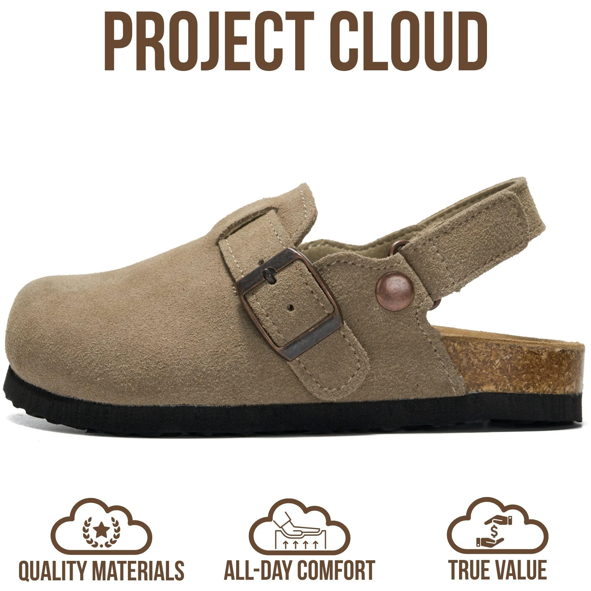 Project Cloud Kids | Genuine Leather Clogs | ProjectPlush | Lightweight | Non-Slip - Little Benton Strap - Image 16
