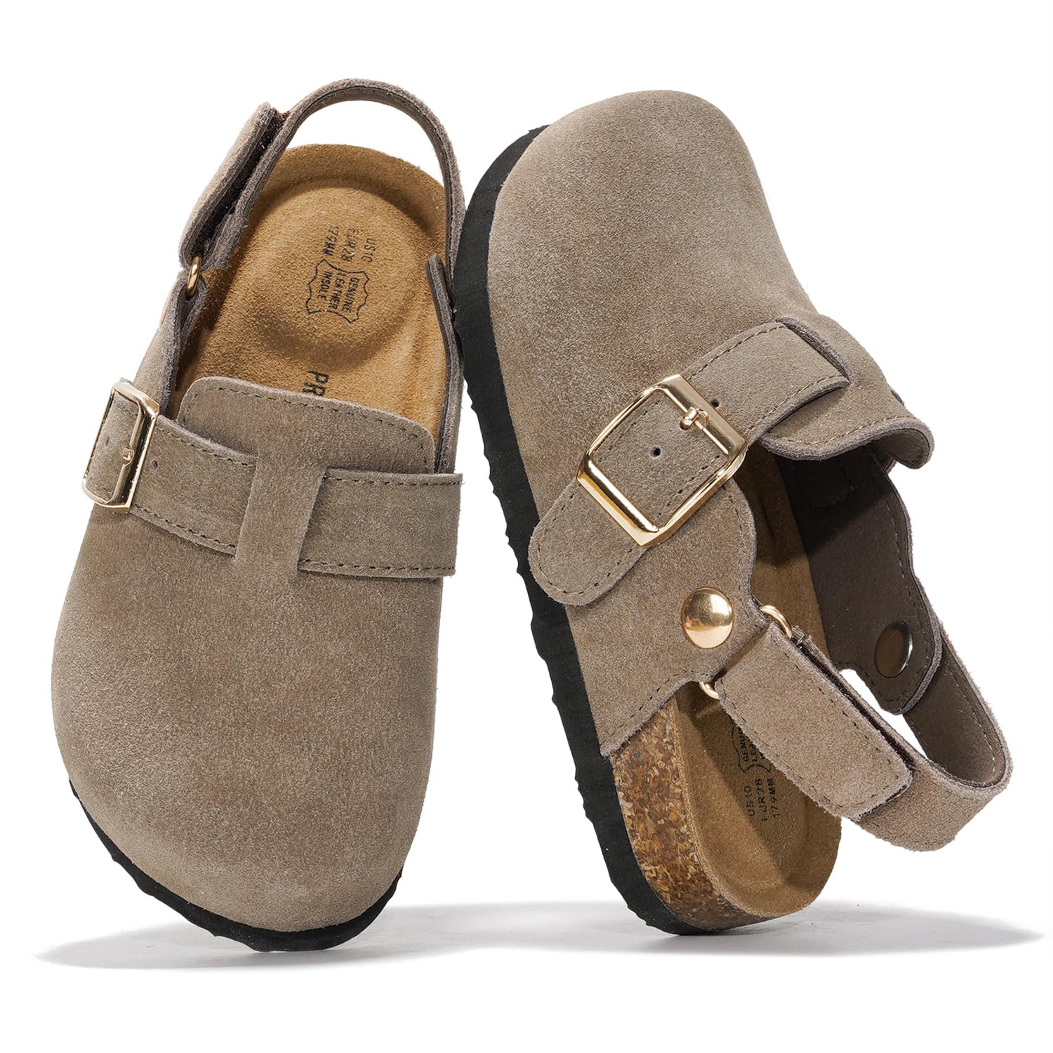 Project Cloud Kids | Genuine Leather Clogs | ProjectPlush | Lightweight | Non-Slip - Little Benton Strap - Image 7