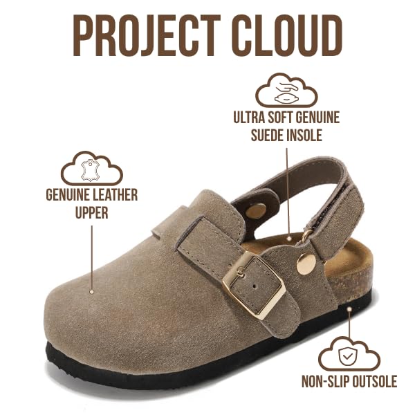 Project Cloud Kids | Genuine Leather Clogs | ProjectPlush | Lightweight | Non-Slip - Little Benton Strap - Image 9