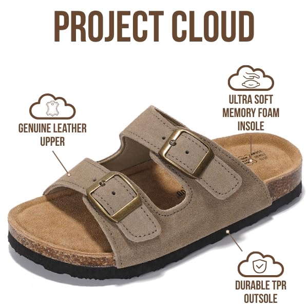 Project Cloud Kids | Genuine Leather Slides for Kids | Water Resistant | Lightweight | Non-Slip - Little Venita - Image 3