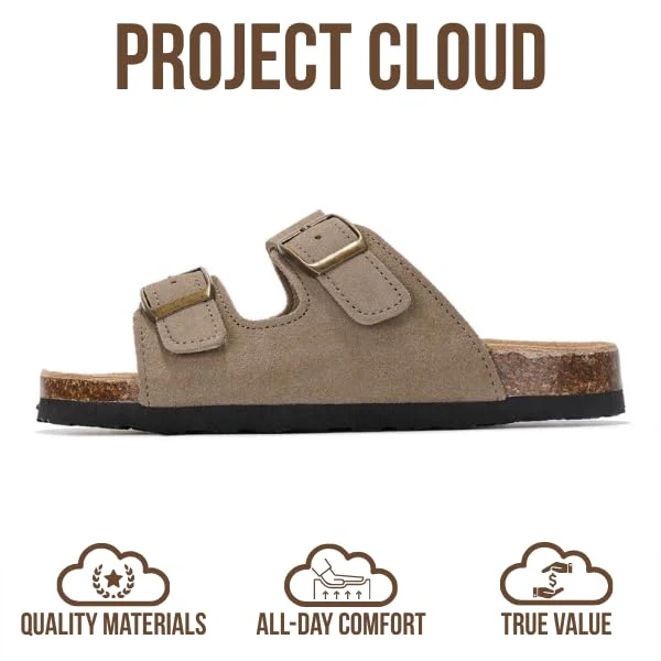 Project Cloud Kids | Genuine Leather Slides for Kids | Water Resistant | Lightweight | Non-Slip - Little Venita - Image 4