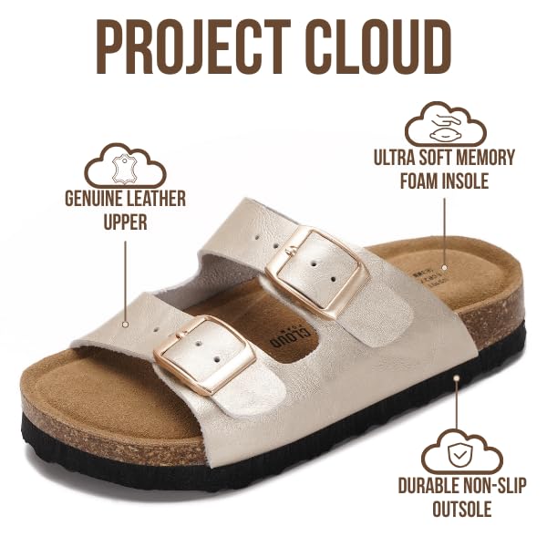 Project Cloud Kids | Genuine Leather Slides for Kids | Water Resistant | Lightweight | Non-Slip - Little Venita - Image 45
