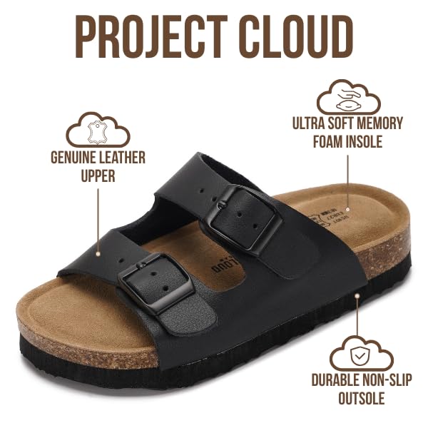 Project Cloud Kids | Genuine Leather Slides for Kids | Water Resistant | Lightweight | Non-Slip - Little Venita - Image 50