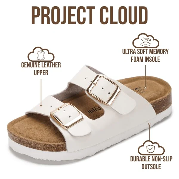 Project Cloud Kids | Genuine Leather Slides for Kids | Water Resistant | Lightweight | Non-Slip - Little Venita - Image 55