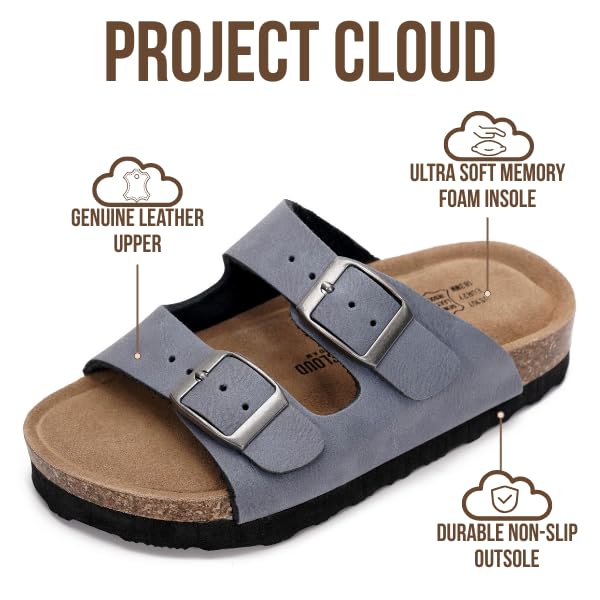 Project Cloud Kids | Genuine Leather Slides for Kids | Water Resistant | Lightweight | Non-Slip - Little Venita - Image 65
