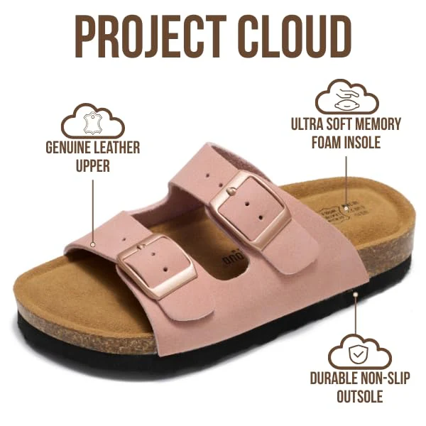 Project Cloud Kids | Genuine Leather Slides for Kids | Water Resistant | Lightweight | Non-Slip - Little Venita - Image 82