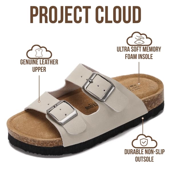 Project Cloud Kids | Genuine Leather Slides for Kids | Water Resistant | Lightweight | Non-Slip - Little Venita - Image 87