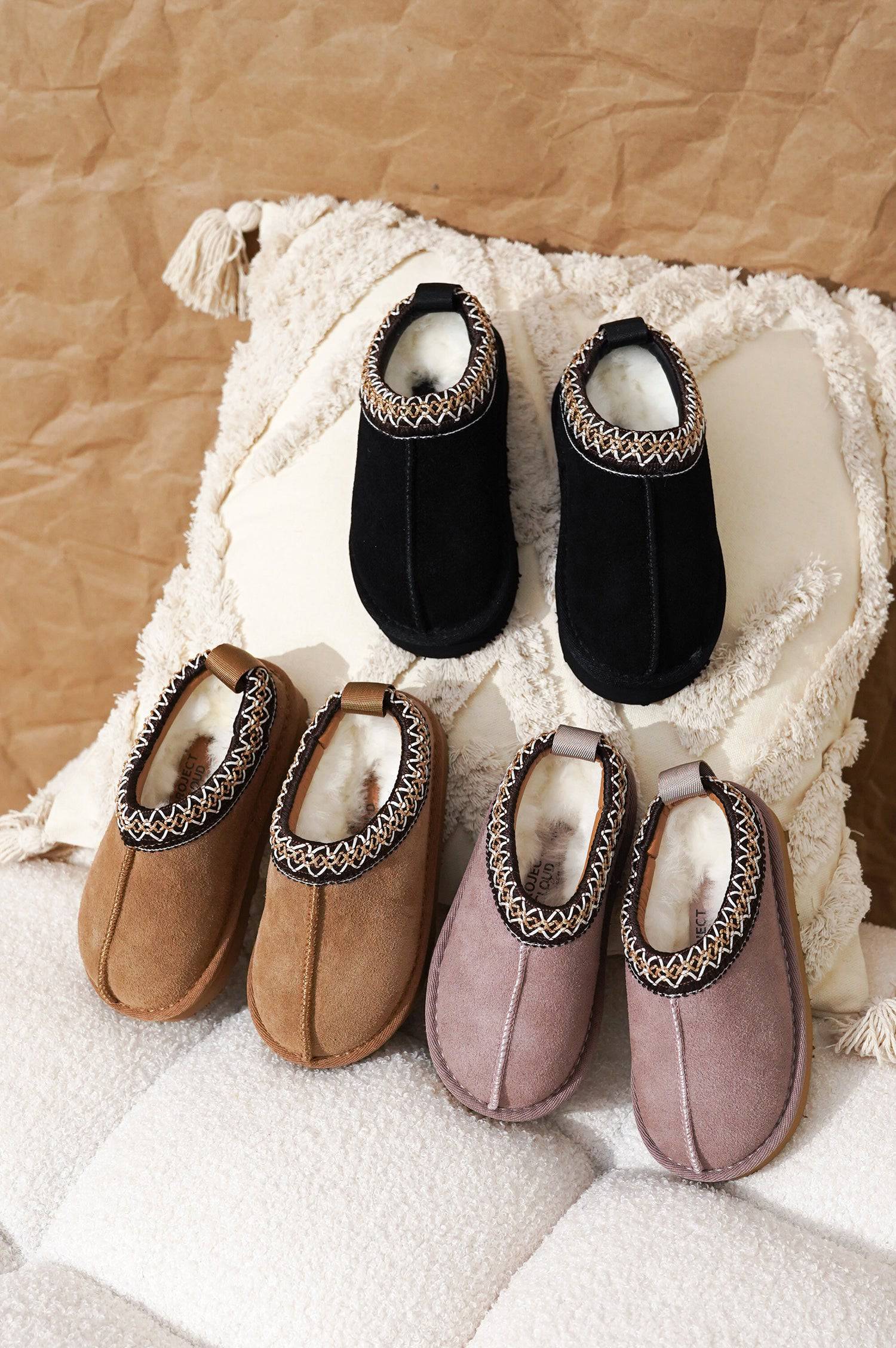 Project Cloud Kids | Australian Shearling Kids Slippers | ProjectPlush | Lightweight | Non-Slip - Dreamwarm - Image 42