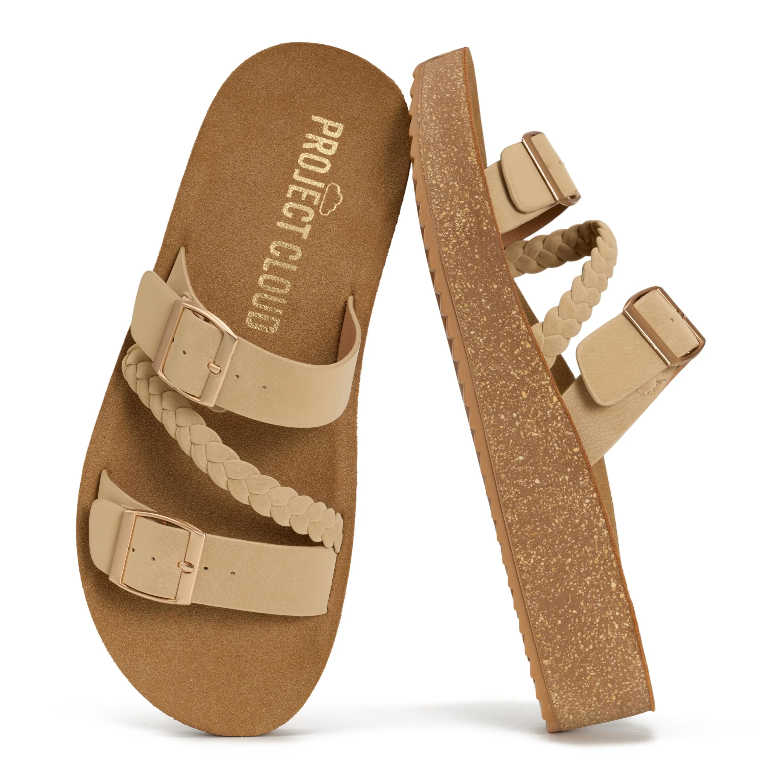 Project Cloud Women's | Eco-Crafted Leather Womens Summer Shoes | Lightweight | Non-Slip - Kreme - Image 15