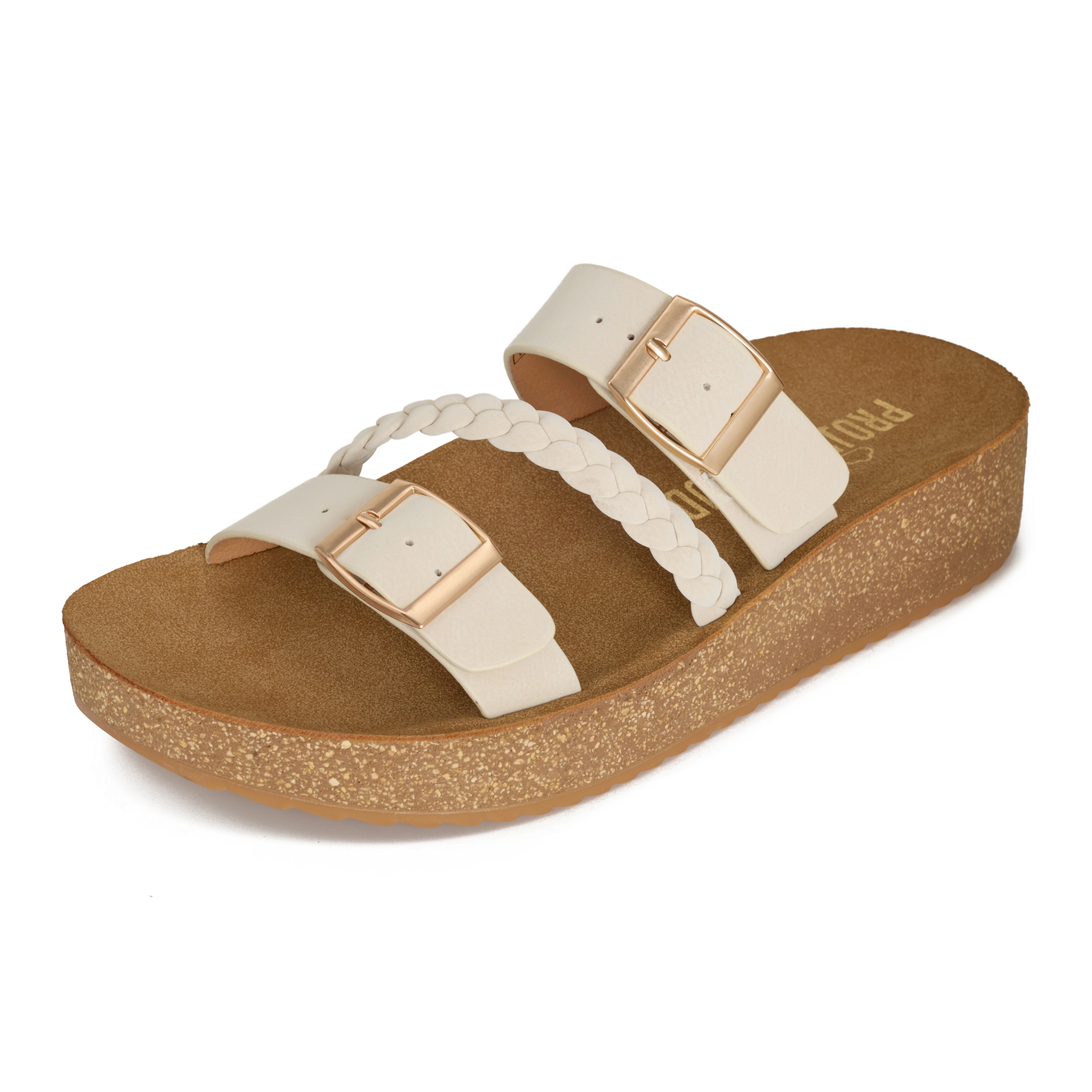 Project Cloud Women's | Eco-Crafted Leather Womens Summer Shoes | Lightweight | Non-Slip - Kreme - Image 2