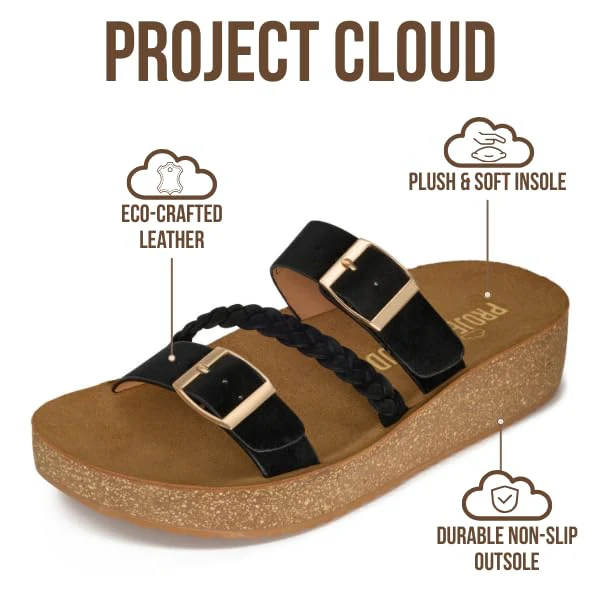 Project Cloud Women's | Eco-Crafted Leather Womens Summer Shoes | Lightweight | Non-Slip - Kreme - Image 7