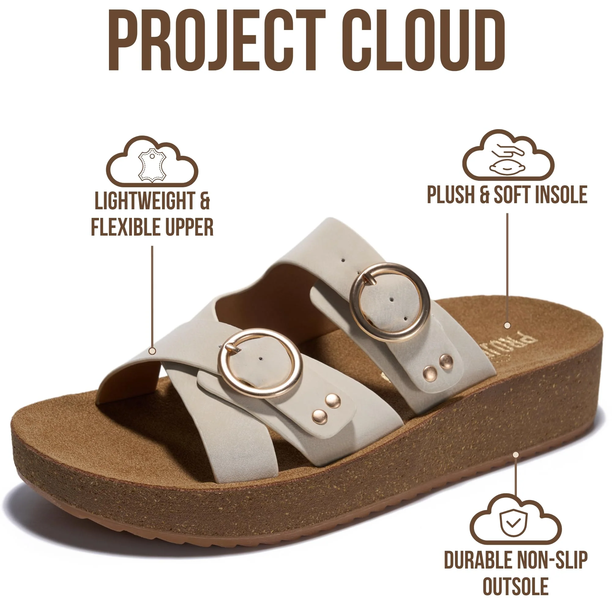 Project Cloud Women's | Eco-Crafted Leather Women's Summer Shoes | Lightweight | Non-Slip - Kristi - Image 3