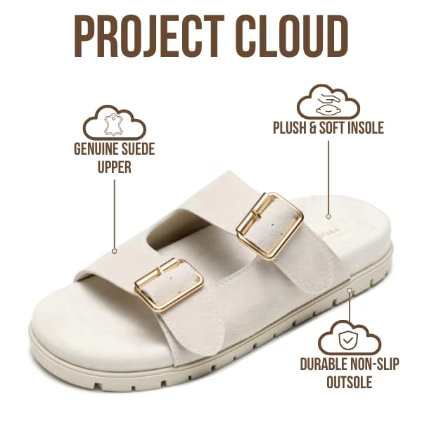 Project Cloud Women's | Genuine Leather Platform Sandals for Women | Plush & Soft Insole | Lightweight | Non-Slip - Lanura - Image 13