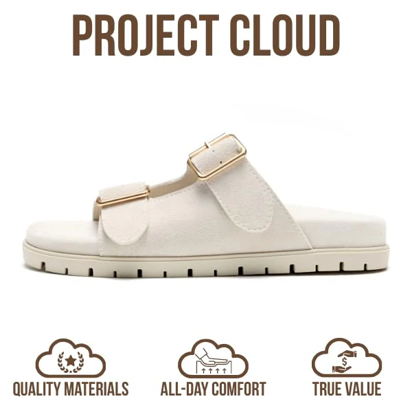 Project Cloud Women's | Genuine Leather Platform Sandals for Women | Plush & Soft Insole | Lightweight | Non-Slip - Lanura - Image 14
