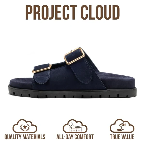Project Cloud Women's | Genuine Leather Platform Sandals for Women | Plush & Soft Insole | Lightweight | Non-Slip - Lanura - Image 19