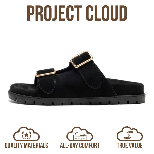Project Cloud Women's | Genuine Leather Platform Sandals for Women | Plush & Soft Insole | Lightweight | Non-Slip - Lanura - Image 9
