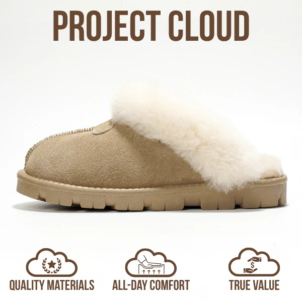 Project Cloud Women's | 100% Genuine Leather & Natural Fur Lining Fuzzy Slippers | Memory Foam | Non-Slip - Hedy - Image 10