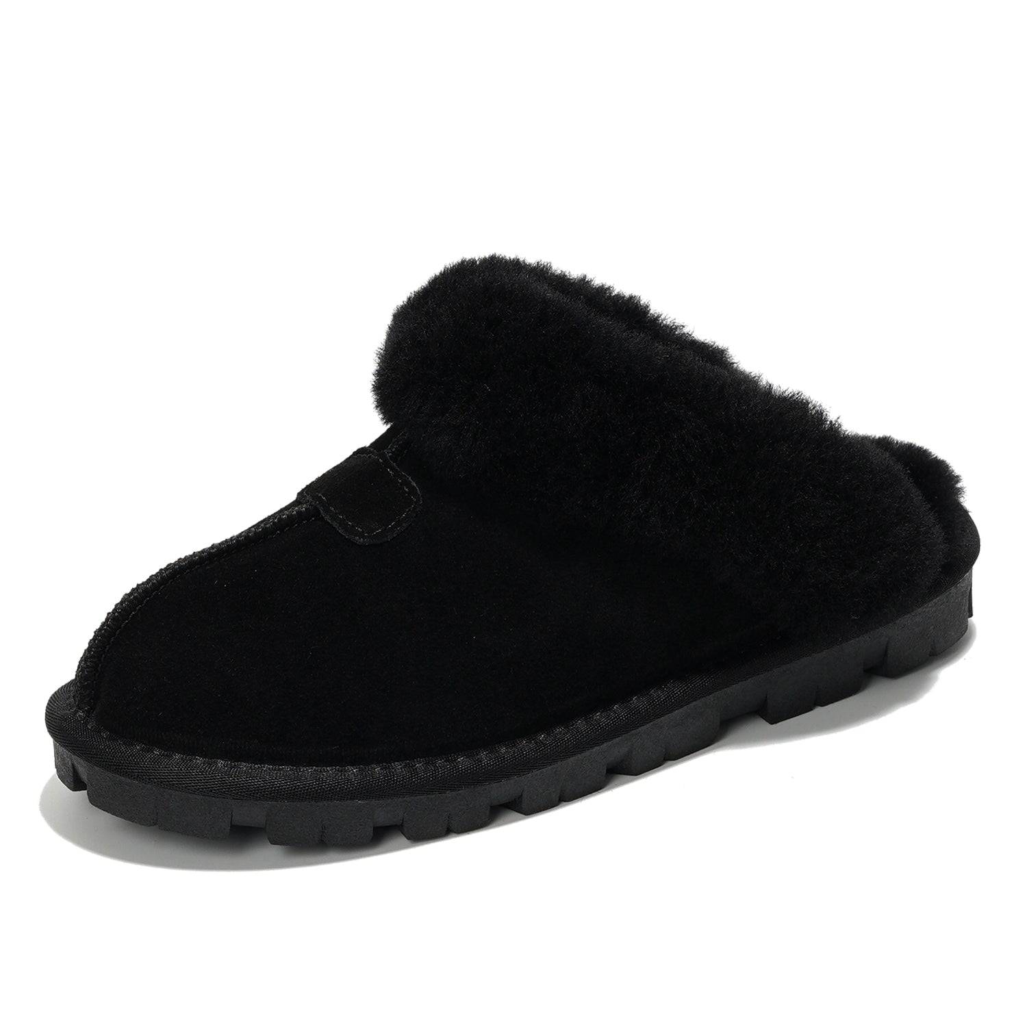 Project Cloud Women's | 100% Genuine Leather & Natural Fur Lining Fuzzy Slippers | Memory Foam | Non-Slip - Hedy - Image 26