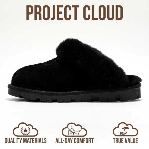 Project Cloud Women's | 100% Genuine Leather & Natural Fur Lining Fuzzy Slippers | Memory Foam | Non-Slip - Hedy - Image 28