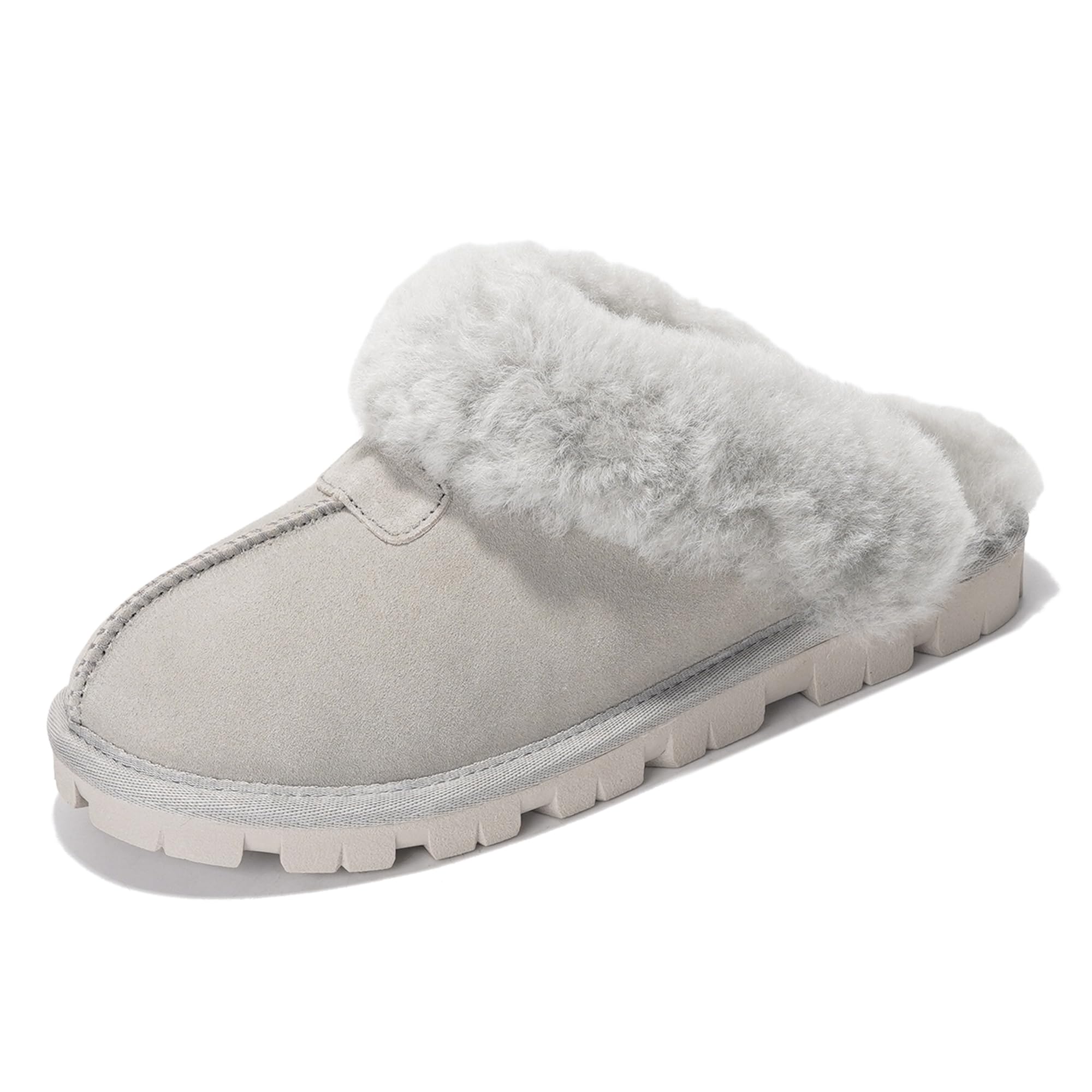 Project Cloud Women's | 100% Genuine Leather & Natural Fur Lining Fuzzy Slippers | Memory Foam | Non-Slip - Hedy - Image 32