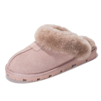 Project Cloud Women's | 100% Genuine Leather & Natural Fur Lining Fuzzy Slippers | Memory Foam | Non-Slip - Hedy - Image 38