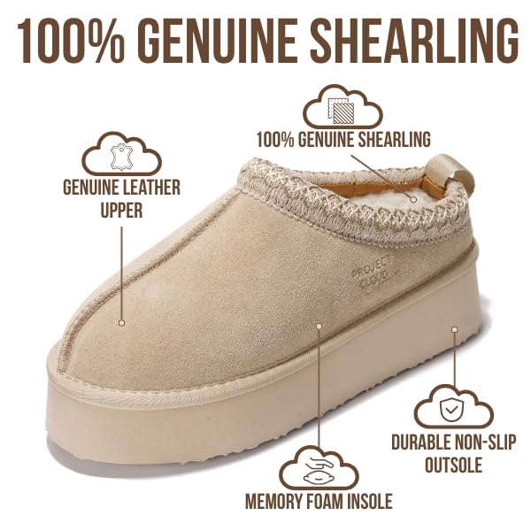 Project Cloud Women's | 100% Genuine Leather Slippers for Women | Memory Foam | Lightweight | Non-Slip - Sayre - Image 21