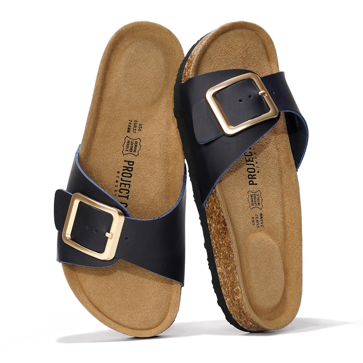 Project Cloud Women's | Genuine Leather Sandals for Women | Memory Foam | Lightweight | Non-Slip - Ibiza - Image 43