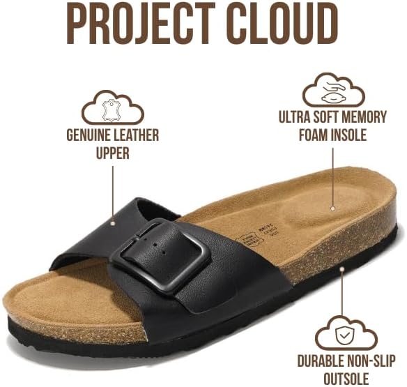 Project Cloud Women's | Genuine Leather Sandals for Women | Memory Foam | Lightweight | Non-Slip - Ibiza - Image 9