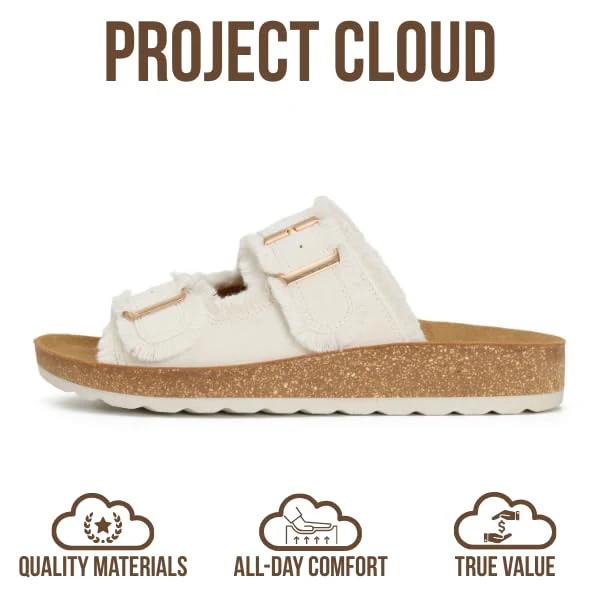 Project Cloud Women's | Womens Buckle Sandals | Plush and Soft Insole | Lightweight | Non-Slip - Light - Image 14