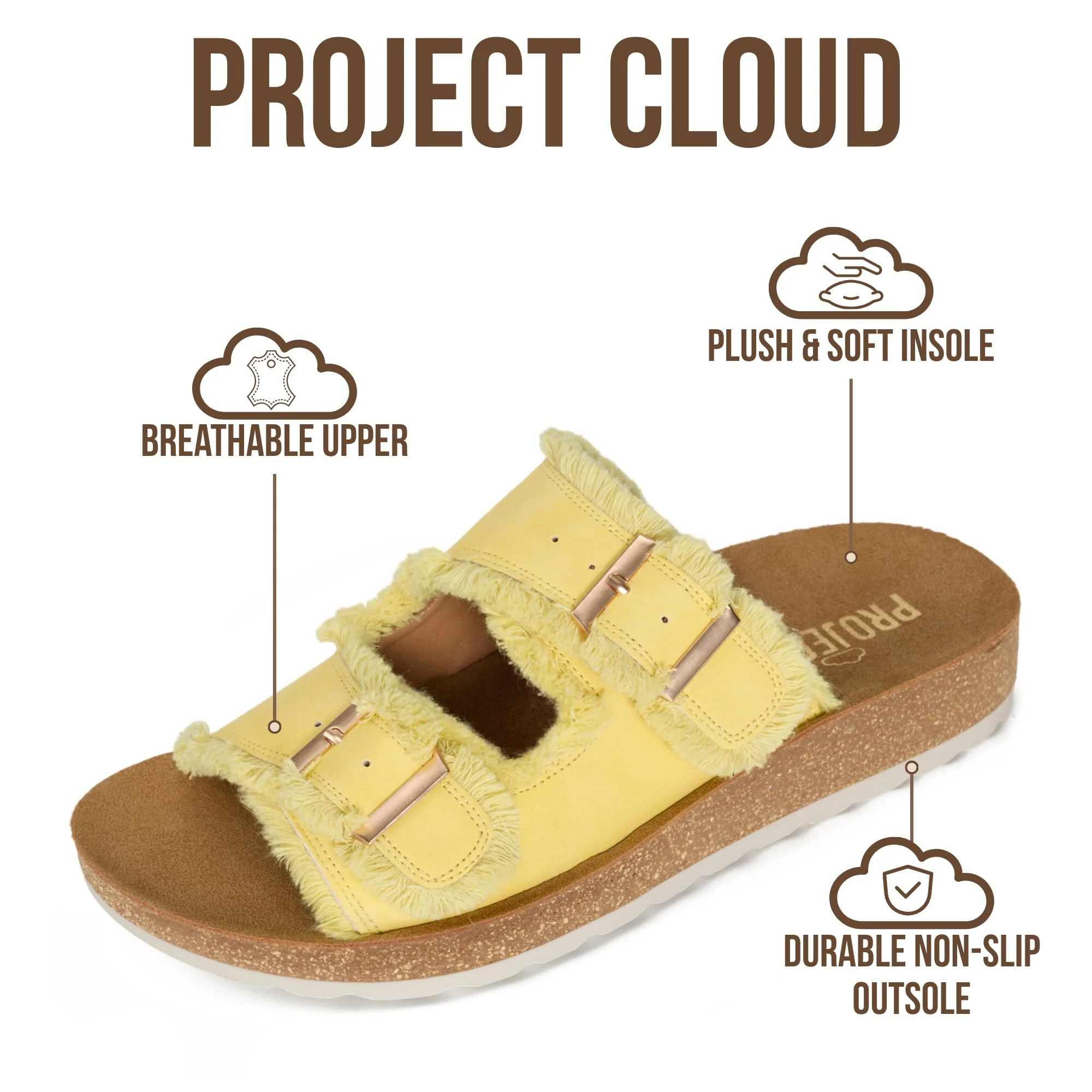 Project Cloud Women's | Womens Buckle Sandals | Plush and Soft Insole | Lightweight | Non-Slip - Light - Image 28