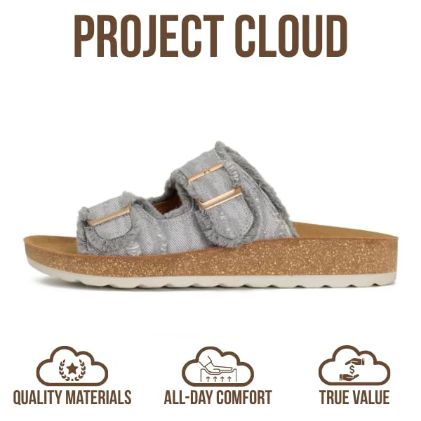 Project Cloud Women's | Womens Buckle Sandals | Plush and Soft Insole | Lightweight | Non-Slip - Light - Image 4