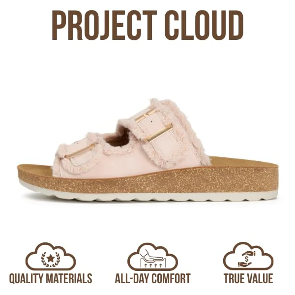 Project Cloud Women's | Womens Buckle Sandals | Plush and Soft Insole | Lightweight | Non-Slip - Light - Image 9