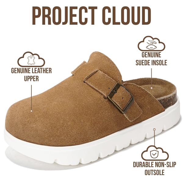 Project Cloud Kids | 100% Genuine Leather Clogs | Memory Foam | Lightweight | Non-Slip - Little BentonChunky - Image 15