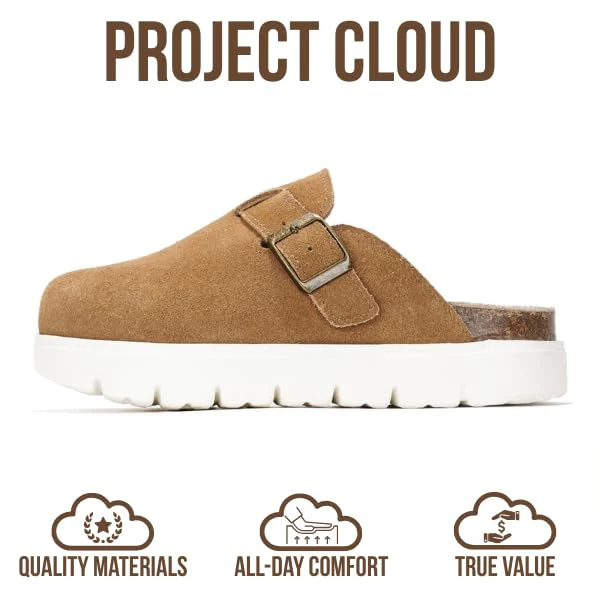 Project Cloud Kids | 100% Genuine Leather Clogs | Memory Foam | Lightweight | Non-Slip - Little BentonChunky - Image 16