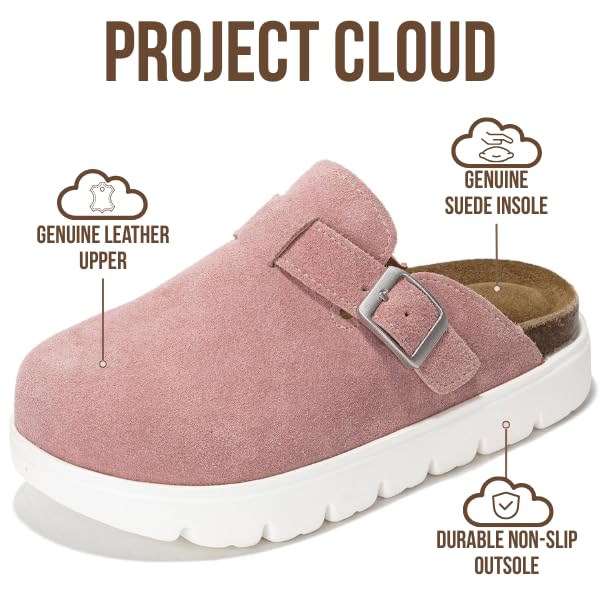 Project Cloud Kids | 100% Genuine Leather Clogs | Memory Foam | Lightweight | Non-Slip - Little BentonChunky - Image 21