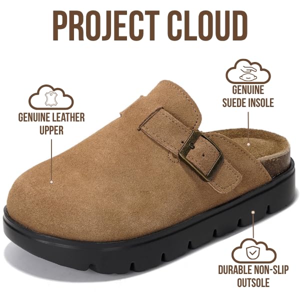 Project Cloud Kids | 100% Genuine Leather Clogs | Memory Foam | Lightweight | Non-Slip - Little BentonChunky - Image 27