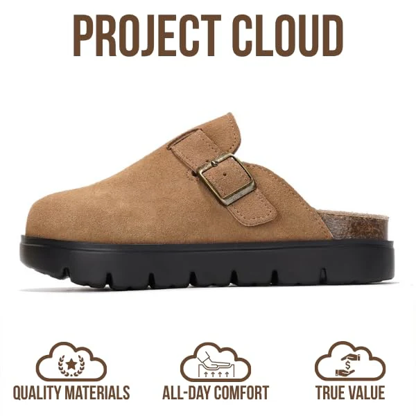 Project Cloud Kids | 100% Genuine Leather Clogs | Memory Foam | Lightweight | Non-Slip - Little BentonChunky - Image 28