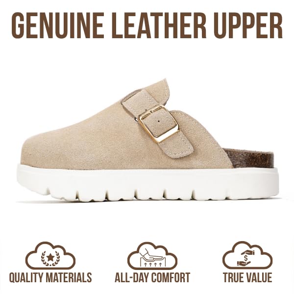 Project Cloud Kids | 100% Genuine Leather Clogs | Memory Foam | Lightweight | Non-Slip - Little BentonChunky - Image 4