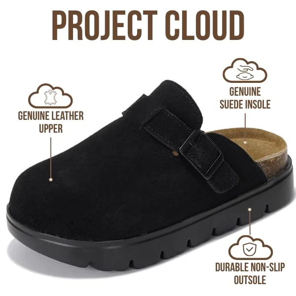 Project Cloud Kids | 100% Genuine Leather Clogs | Memory Foam | Lightweight | Non-Slip - Little BentonChunky - Image 9