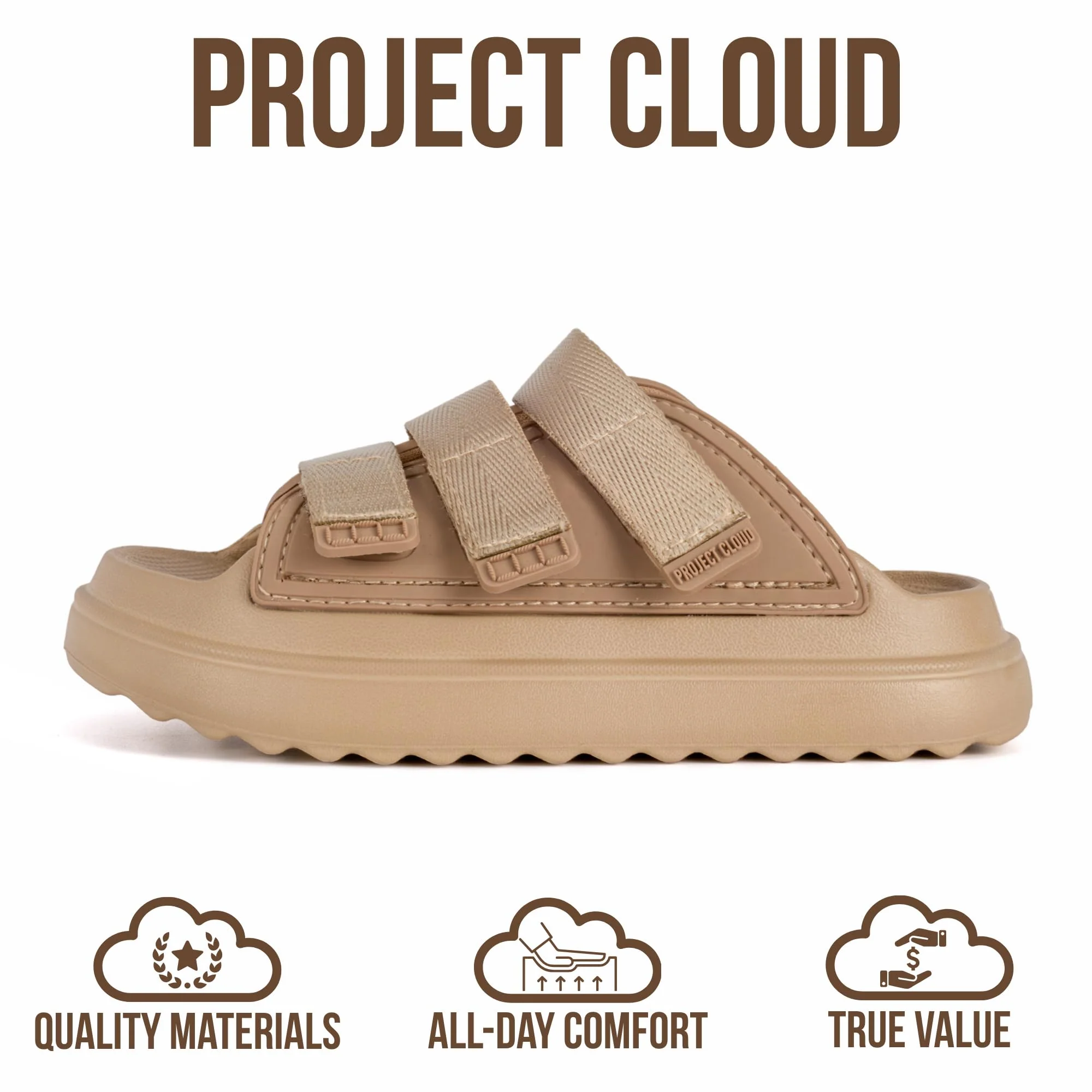 Project Cloud Kids Sandals | Girls Slides for All-Day Comfort | Plush & Soft Insole | Lightweight | Non-Slip - Little Flowy - Image 4