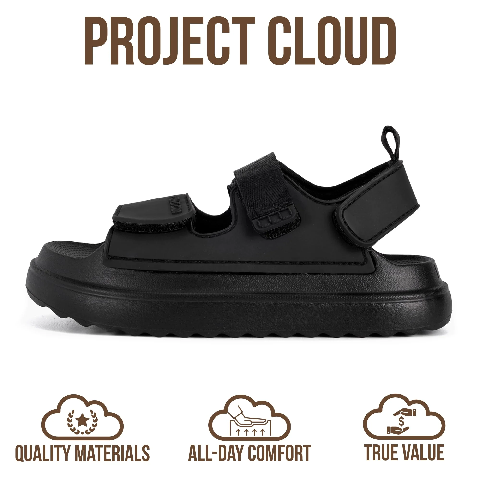 Project Cloud Kids Sandals | Adjustable Straps Kids Sandals | Plush & Soft Insole | Lightweight | Non-Slip - Little Goldie - Image 14