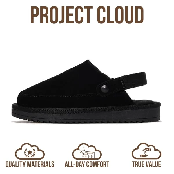 Project Cloud Kids | Genuine Suede Clogs with Back strap | Lightweight | Non-Slip - Little Goldstar - Image 10